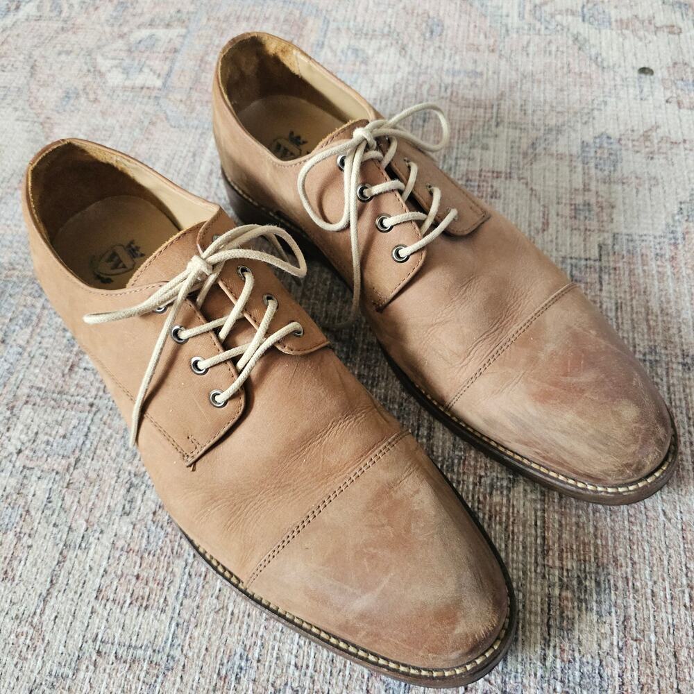 Wallin & Bros. Men's Brown Leather Dress‎ Shoes 9M Lace Up Work Church